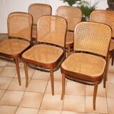 Lot de 6 chaises cannées drevounia