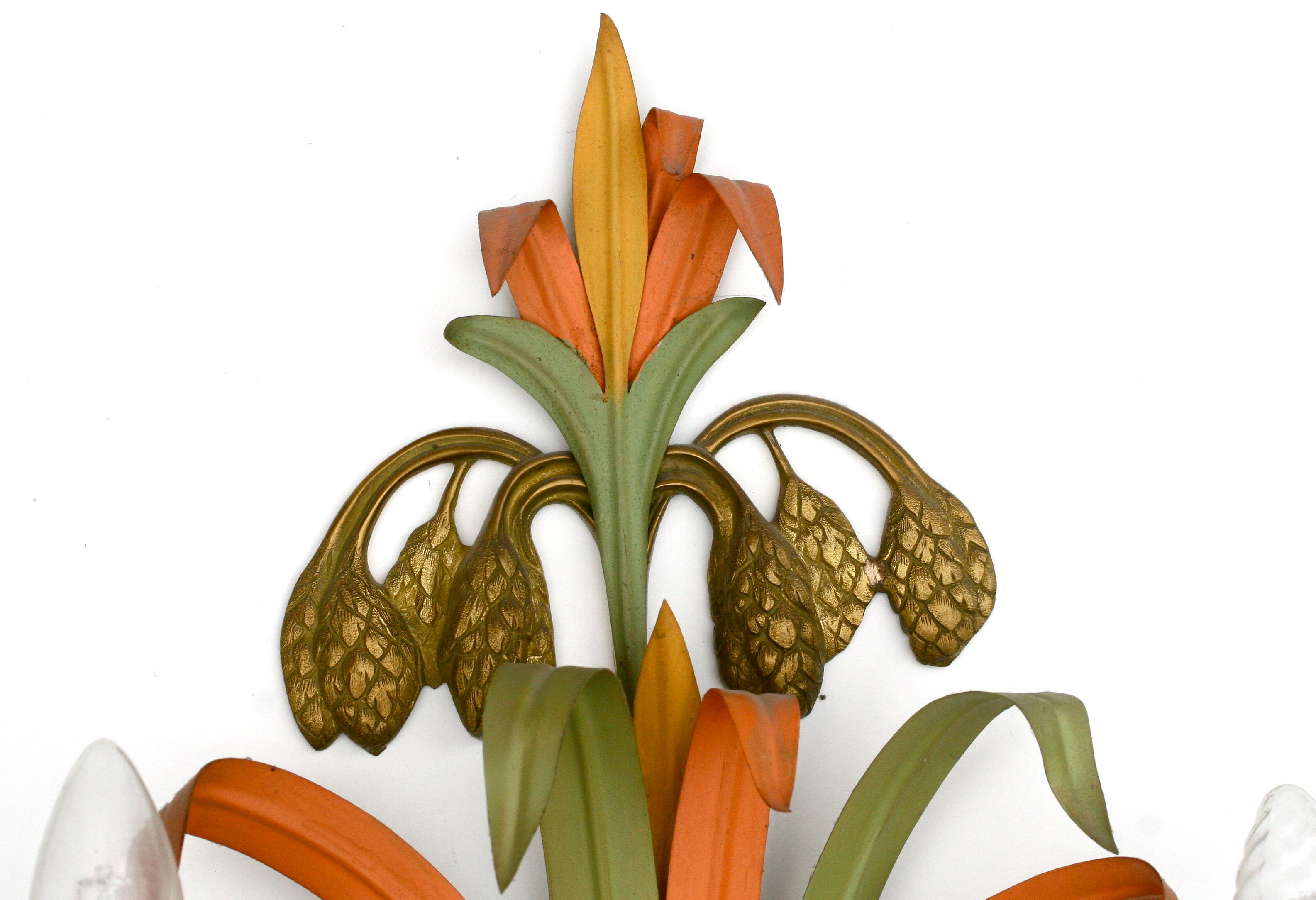 Maison Baguès, three bronze appliques decorated with camel heads and palm leaves