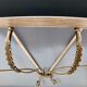 Vintage Wall Mounted Brass Console Table With Demilune Black Glass Top, Italy