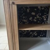 Vintage raw oak secretary