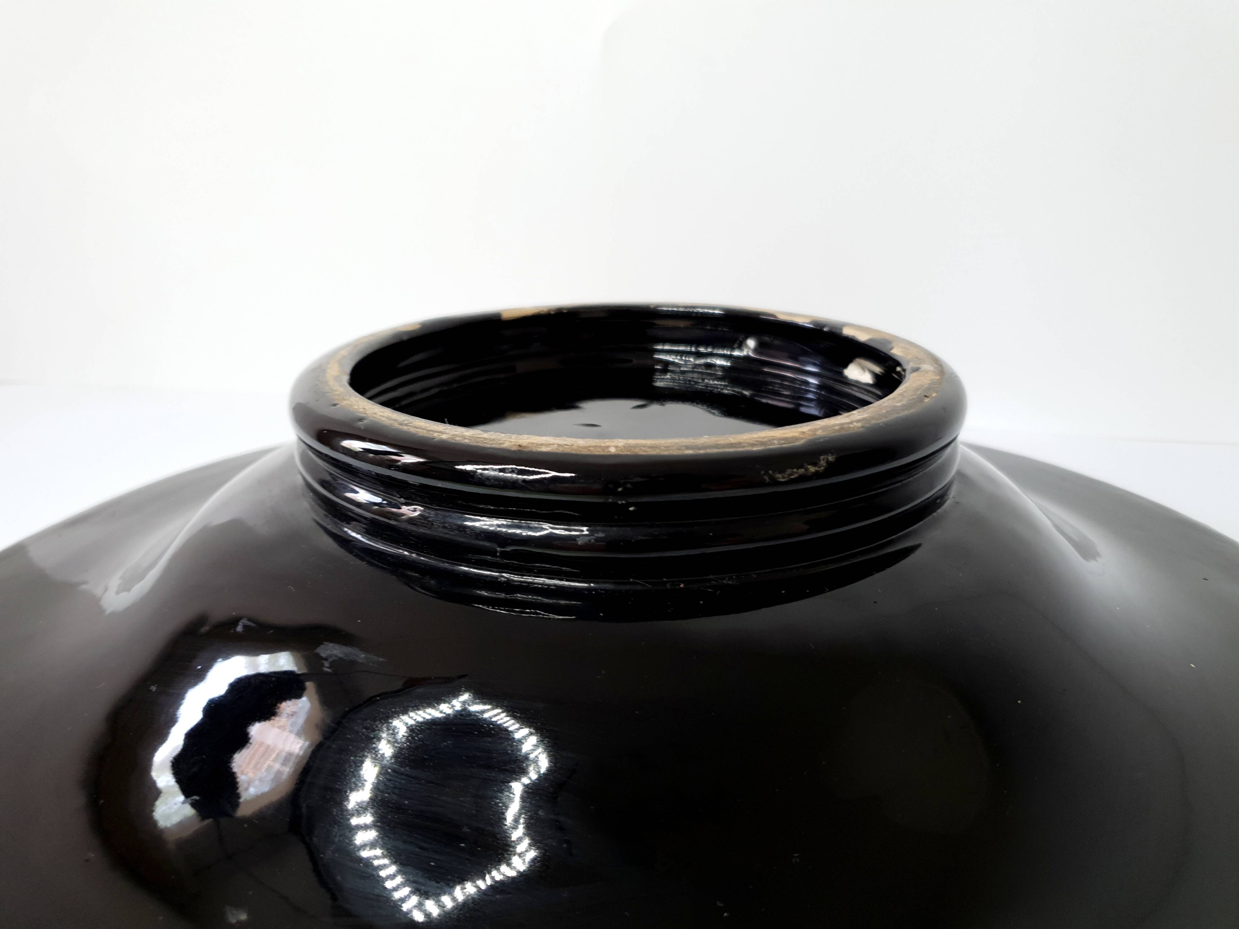 Decorative dish in enamelled ceramics - 1950s