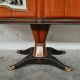 Mahogany, Pearwood, Brass & Marbled Back-Lacquered Glass Top Sideboard with Mirror from F.lli Rigamo