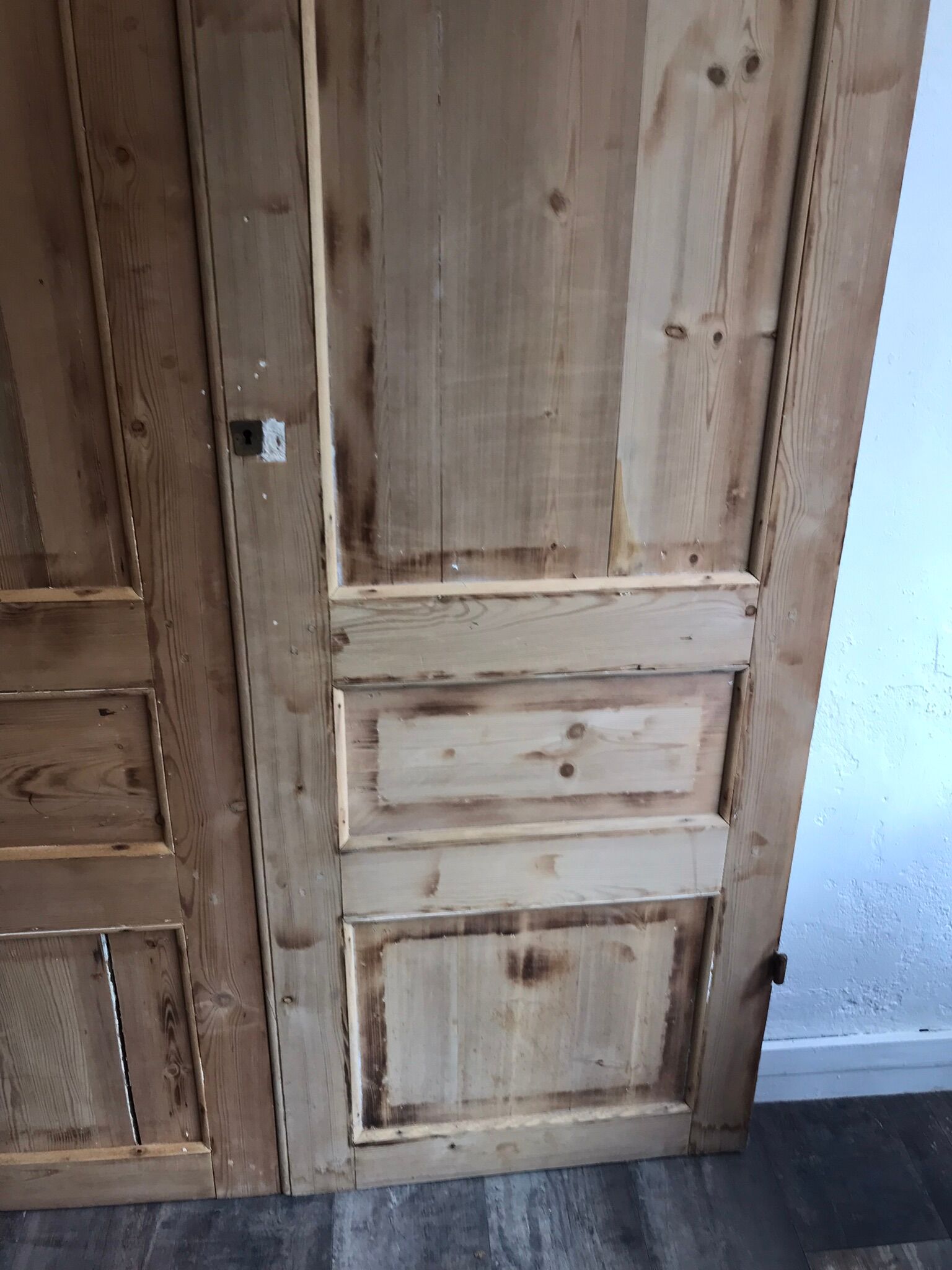 Pair of old XIX pine doors