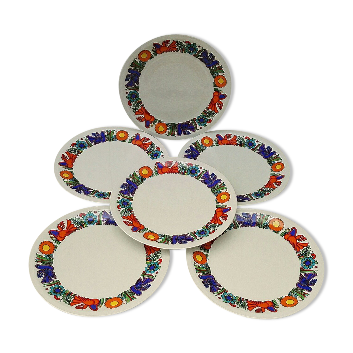 Assiettes plates porcelaine Villeroy & Boch Acapulco