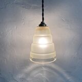 Lot 2 art-deco "skyscraper" hanging lamps