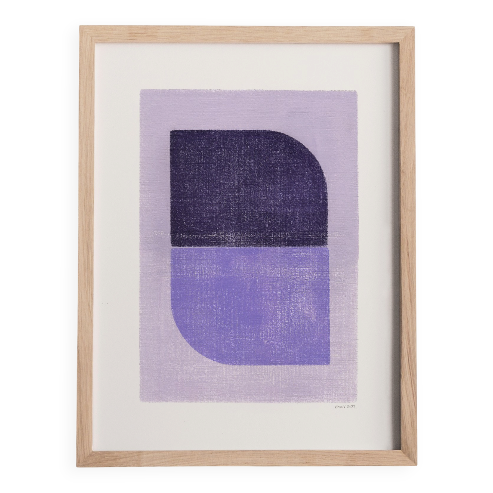 Abstract painting on paper 30x40 signed eawy