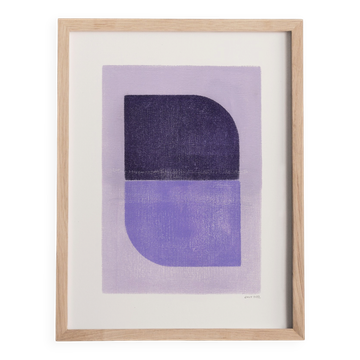 Abstract painting on paper 30x40 signed eawy
