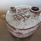 Pique flowers 60s 70s signed ceramic vase