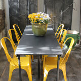 Industrial metal table of the 50s