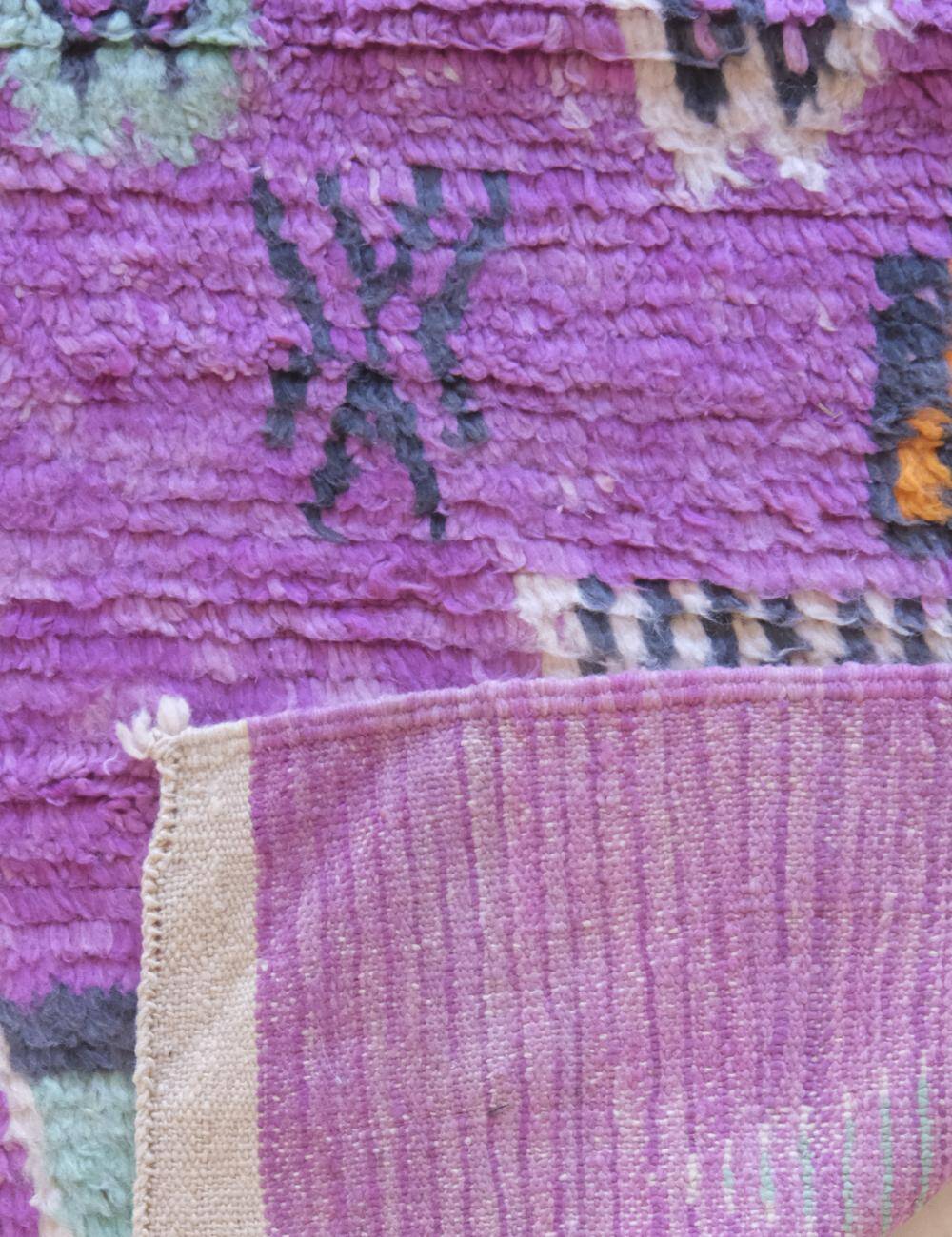 Purple Berber Rug - 303 x 200 cm