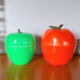 Set of 2 apples ice cube tray 70s