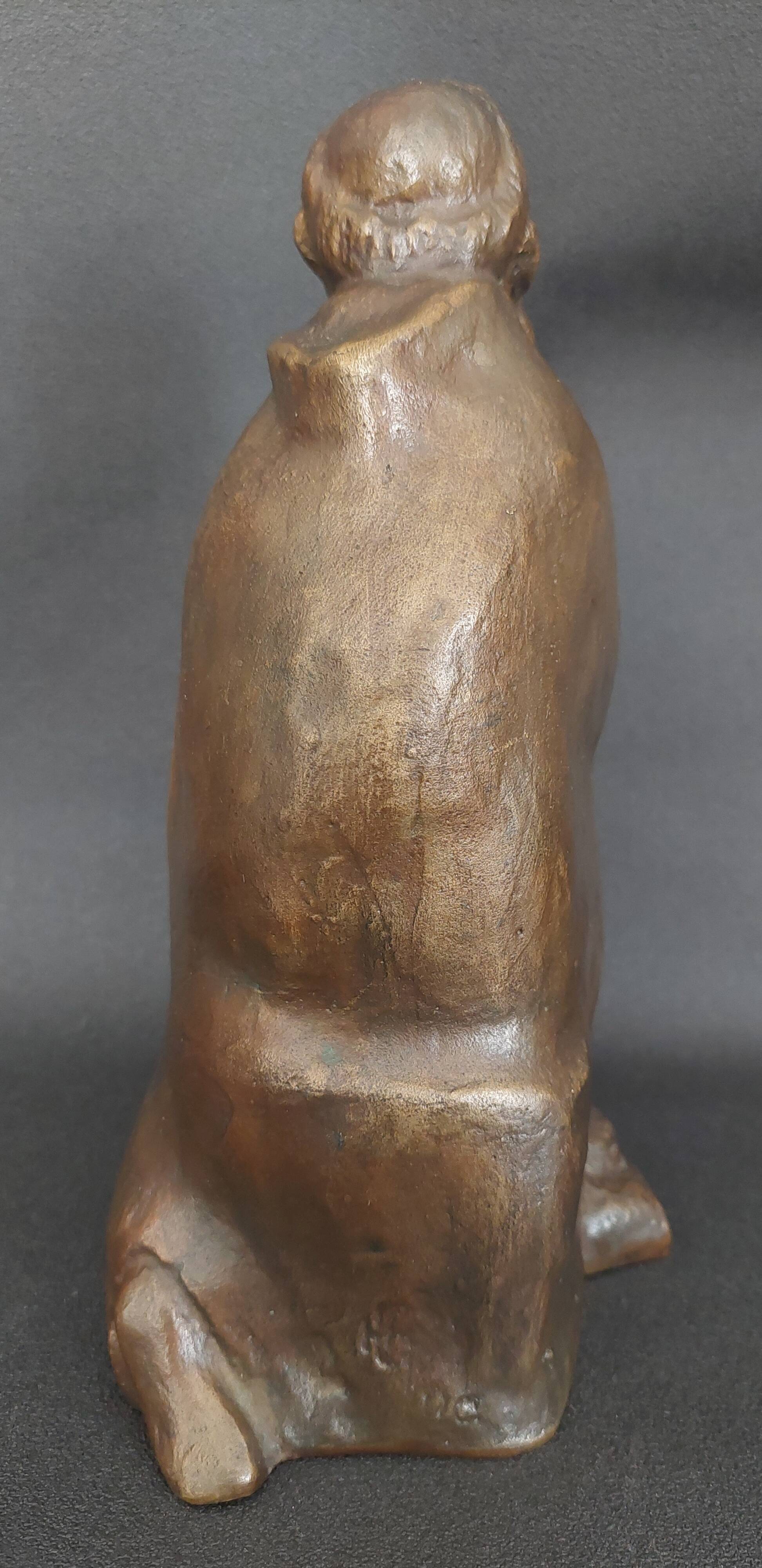 Bronze signed Heinz Bentele 1960s Albertus Magnus Germany