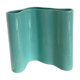 Blue-green ceramic vase