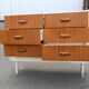 Commode vintage en métal et fomica