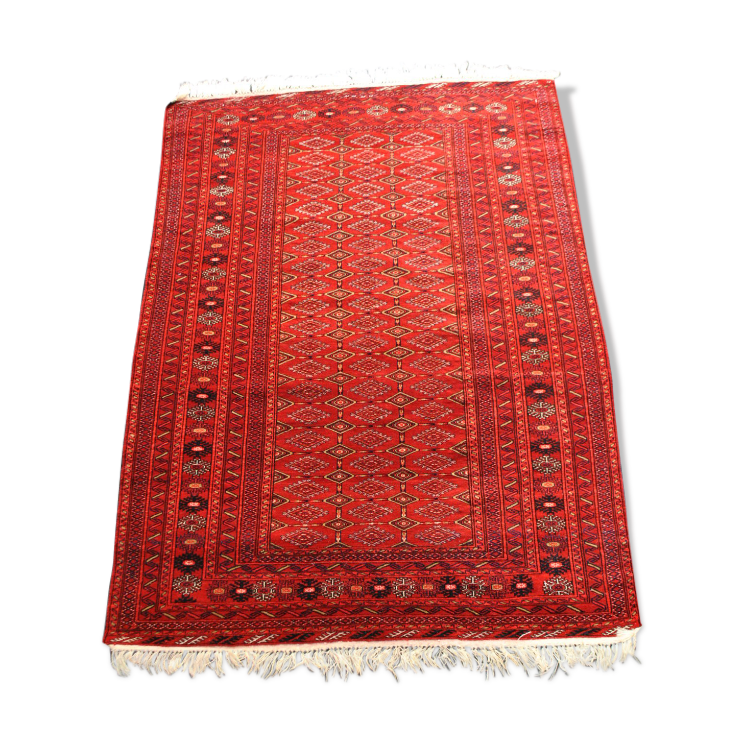 Authentic Persian rugs, knotted hand of extreme finesse by the tribe of the torkaman 162x110cm