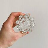Duo of small crystal candlesticks