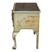 Chinoiserie Buffet with Marble Top in Chippendale Style