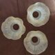6 old vintage globes tulip shape frosted white glass