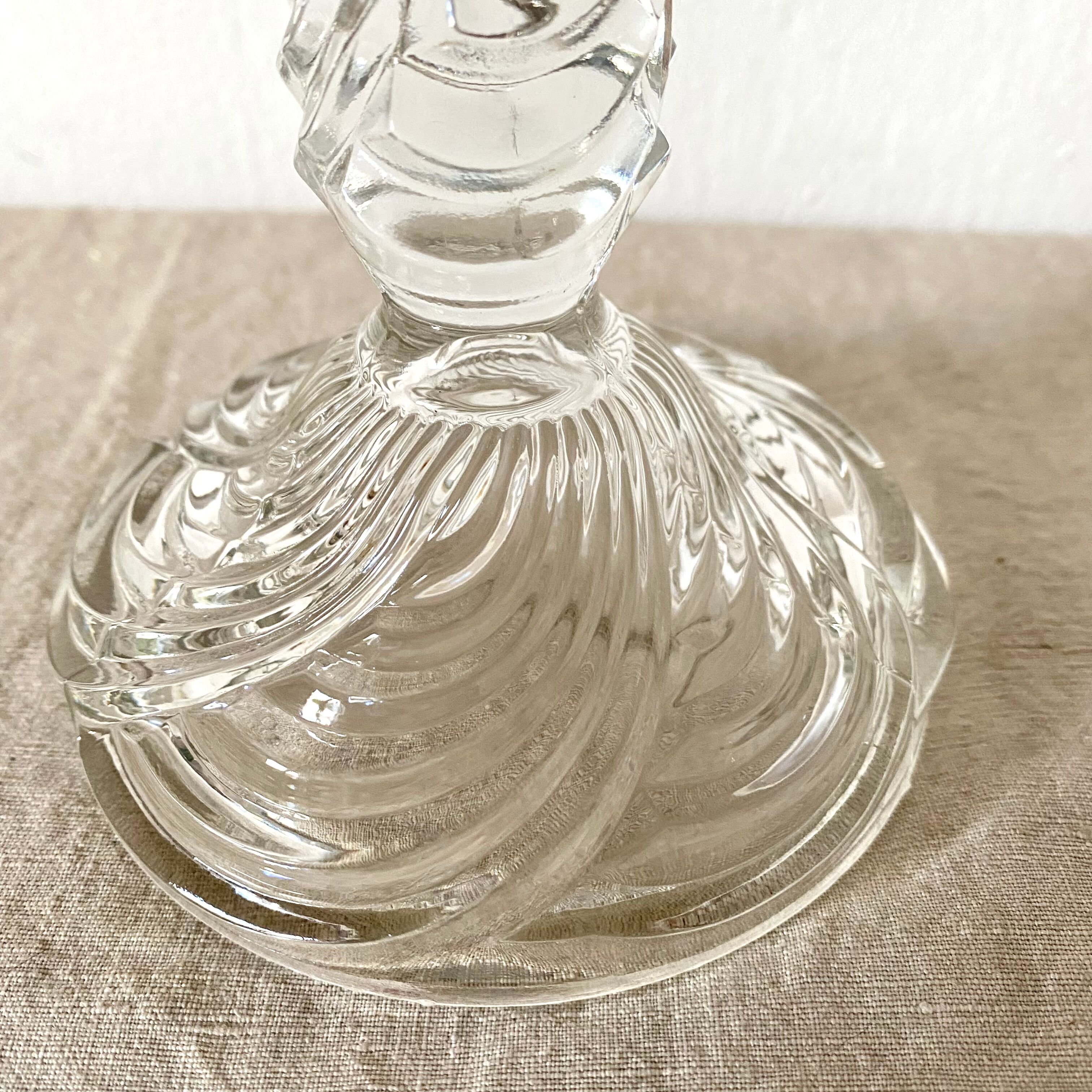 Vintage glass candle holder
