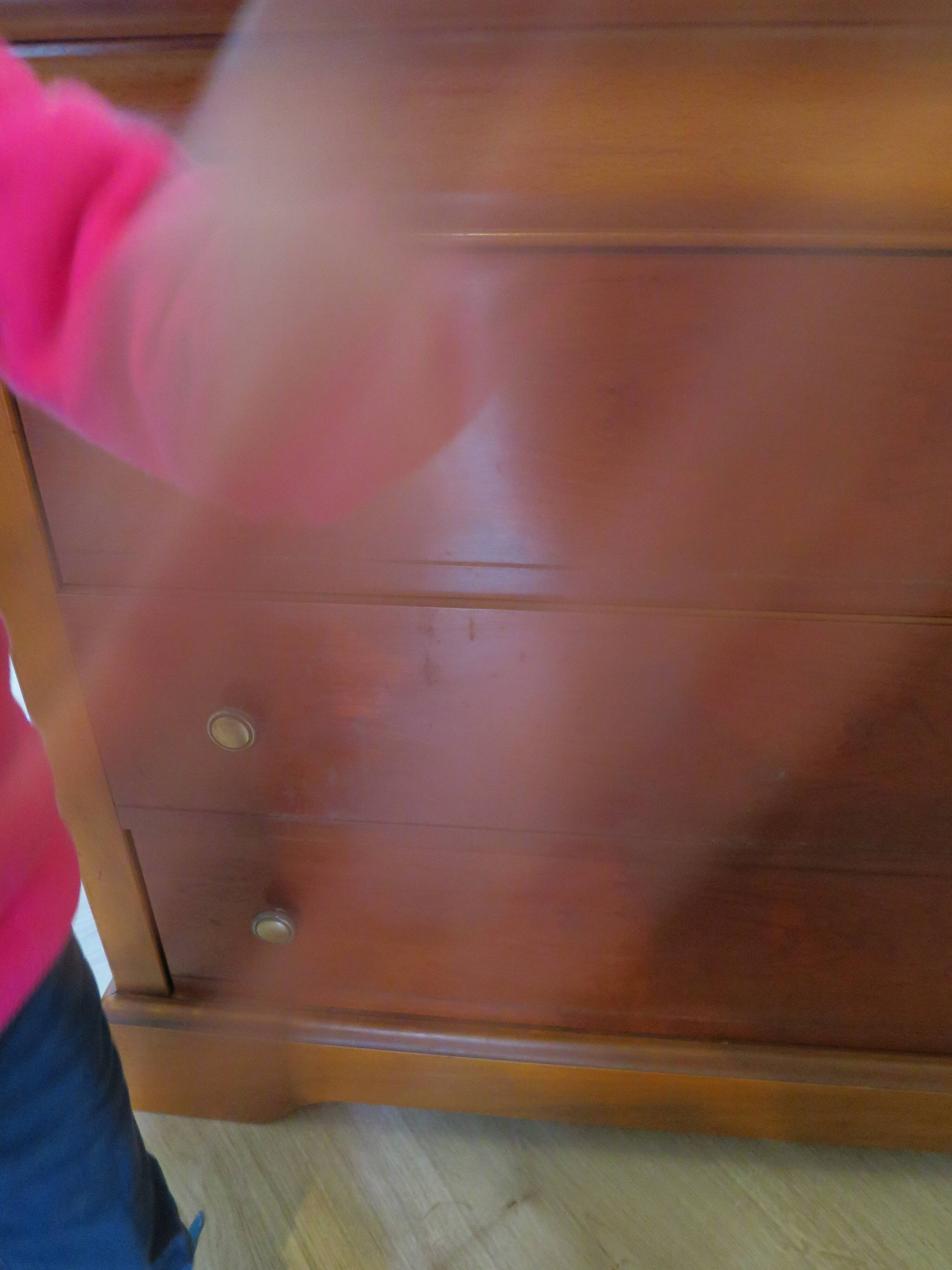 3-drawer chest of drawers with ogee - Louis Philippe style - 80s