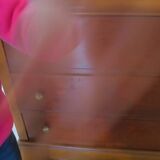 3-drawer chest of drawers with ogee - Louis Philippe style - 80s