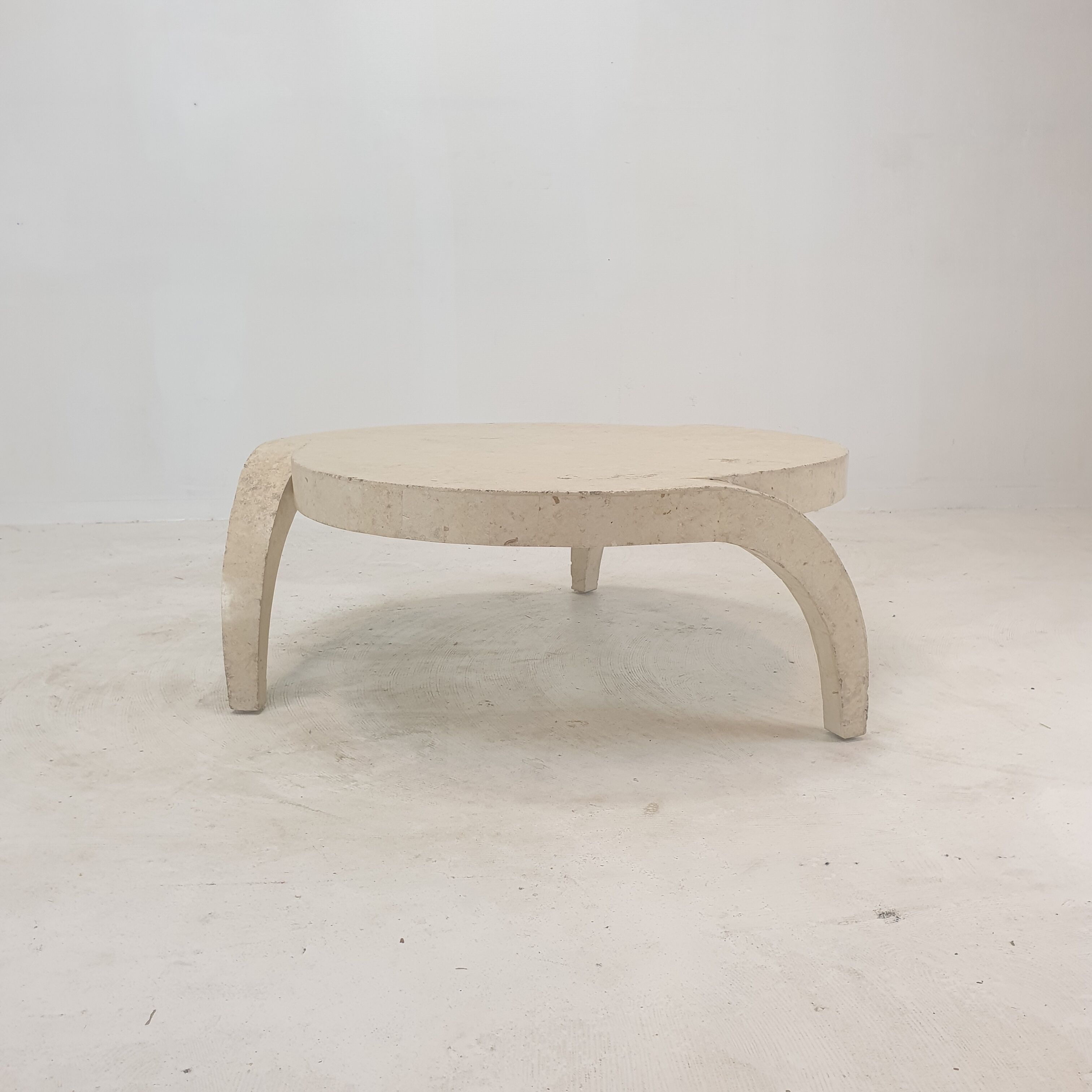 Mactan Stone or Fossil Stone Coffee Table, 1980's