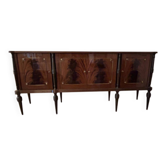 Louis XVI style buffet in mahogany wood and veneer.