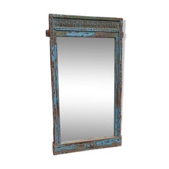Miroir dans cadre en bois ancien, 174x100 cm