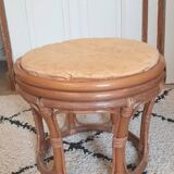 Bamboo and rattan stool