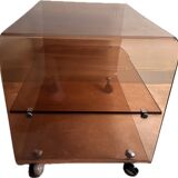 Table basse plexiglas fumé Michel Dumas