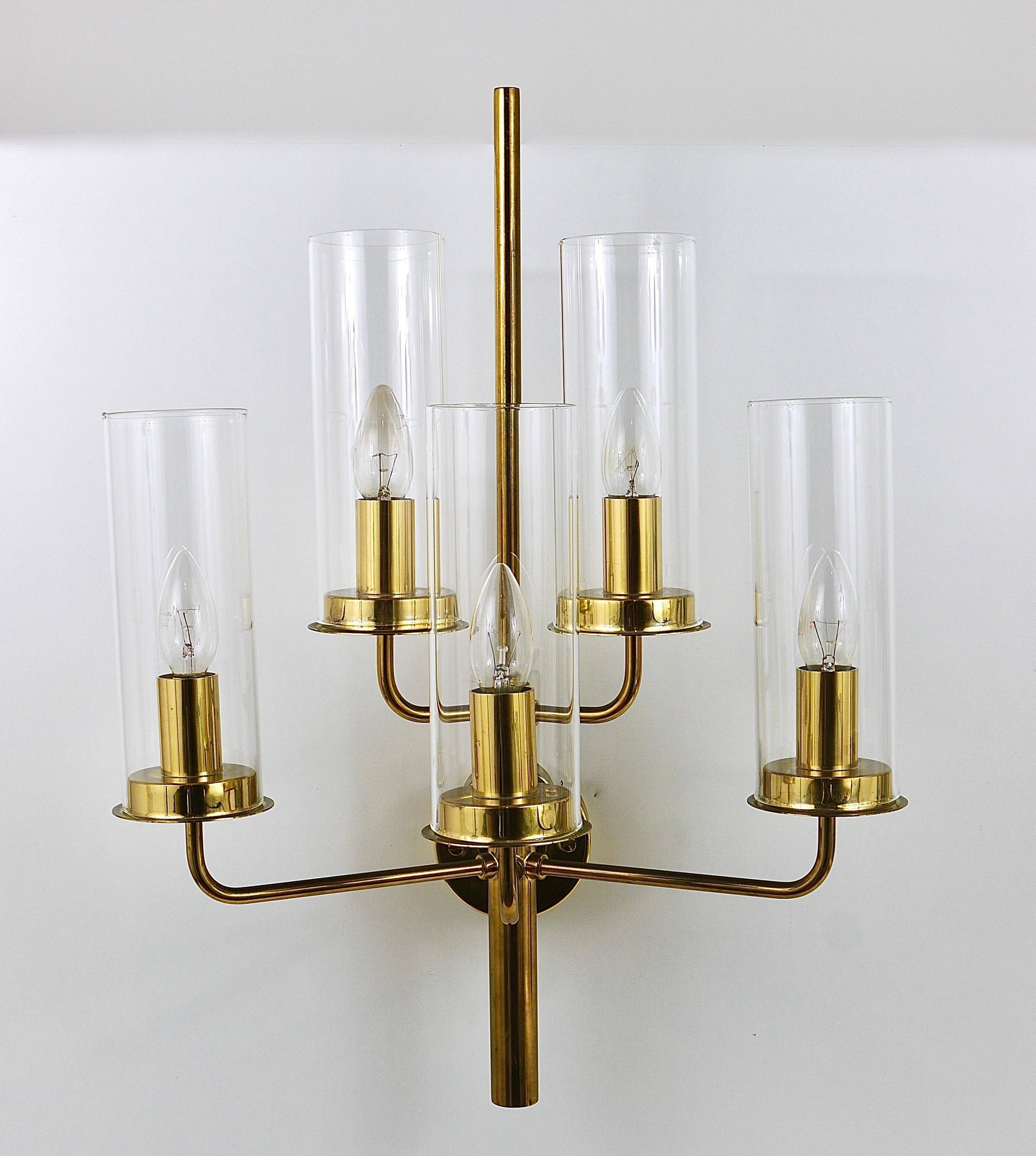 Hans-Agne Jakobsson Sonata Wall Light with 5 Arms, Mid-Century Style, Markaryd, 1960