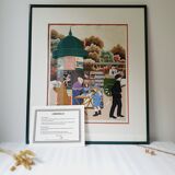 Lithographie "kiosque à montmartre" signed and numbered