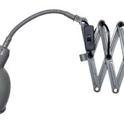 Grey Industrial Scissor Wall Lamp from Elektroinstala, 1960s