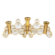 5 Palwa Style Candle Holders by Gaetano Sciolari in Brass and Crystal, 1970s