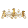 5 Palwa Style Candle Holders by Gaetano Sciolari in Brass and Crystal, 1970s