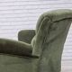 1950s, Danish highback relax armchair, furniture velour, beech wood.