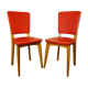 Pair of chairs "Zazou" skai red 1960