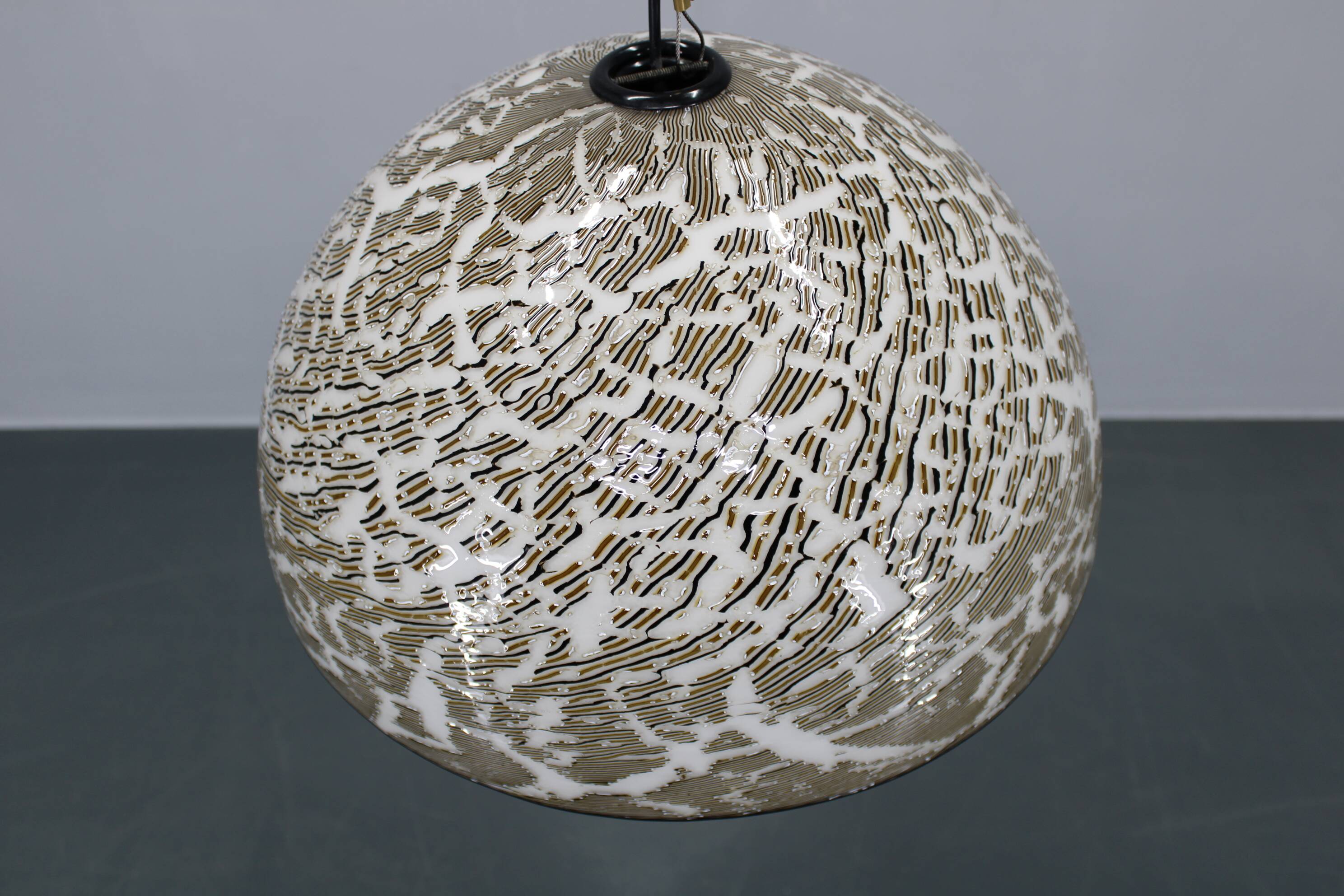 1970s Italian Glass Pendant Light