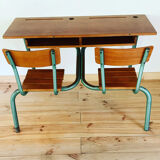 Double school desk from the 1950s