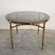 Circular bronze-gilded coffee tables Hollywood Regency Maison Charles
