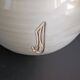 Vintage white glazed ceramic pitcher signed