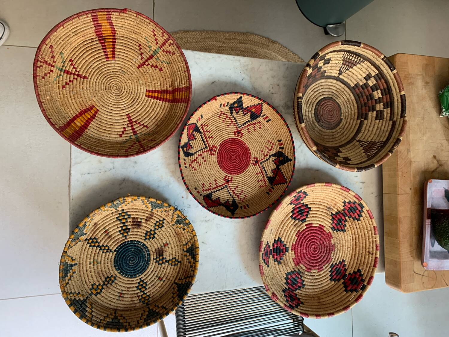 Set of woven Haoussa baskets