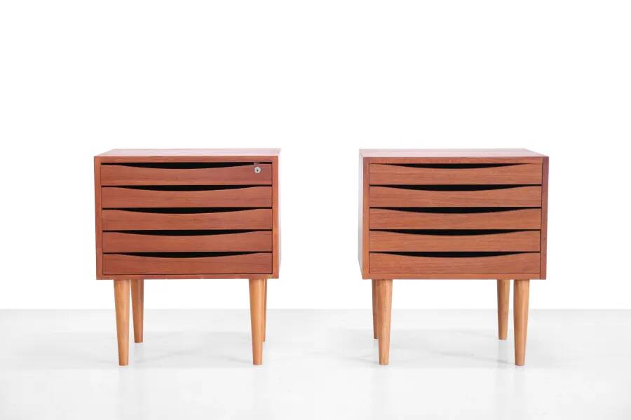 Danish design teak chests of drawers