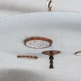 Unusual Saucer Style Mid-Century Pendant Light (2 available)