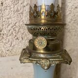 Lampe à pétrole vert céladon