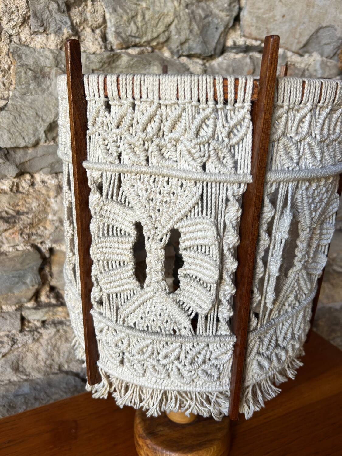 Vintage macrame lamp – 1970s