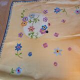 Small antique embroidered tea tablecloth