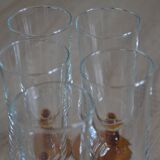 Verres à champagne pied ambré