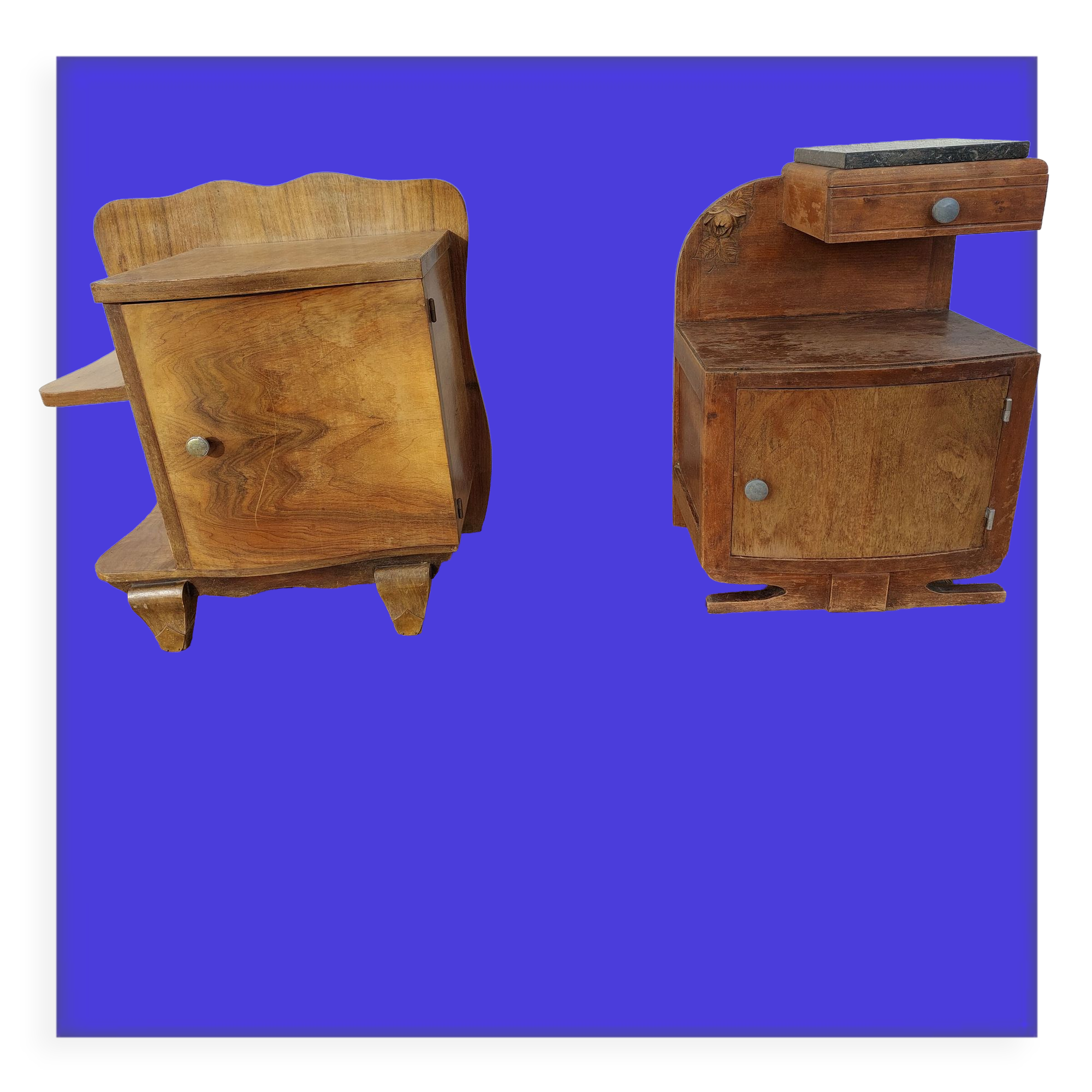 Pair of art deco bedside tables