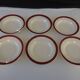 Deep plates, opaque porcelain, Digoin Sarreguemines, PASTEUR pattern